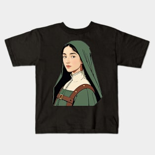 Young Ranger Woman Wearing Covered Headdress Kids T-Shirt